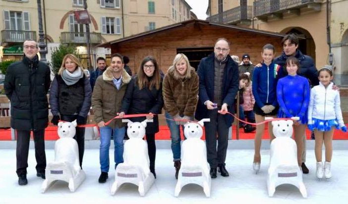 L'inaugurazione della pista nell'autunno 2018 (foto tratta dal profilo del consigliere comunale Paride Candelaresi)