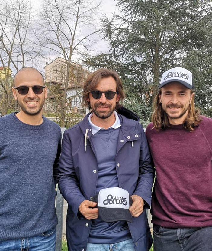 Pirlo con gli Amici di Luca