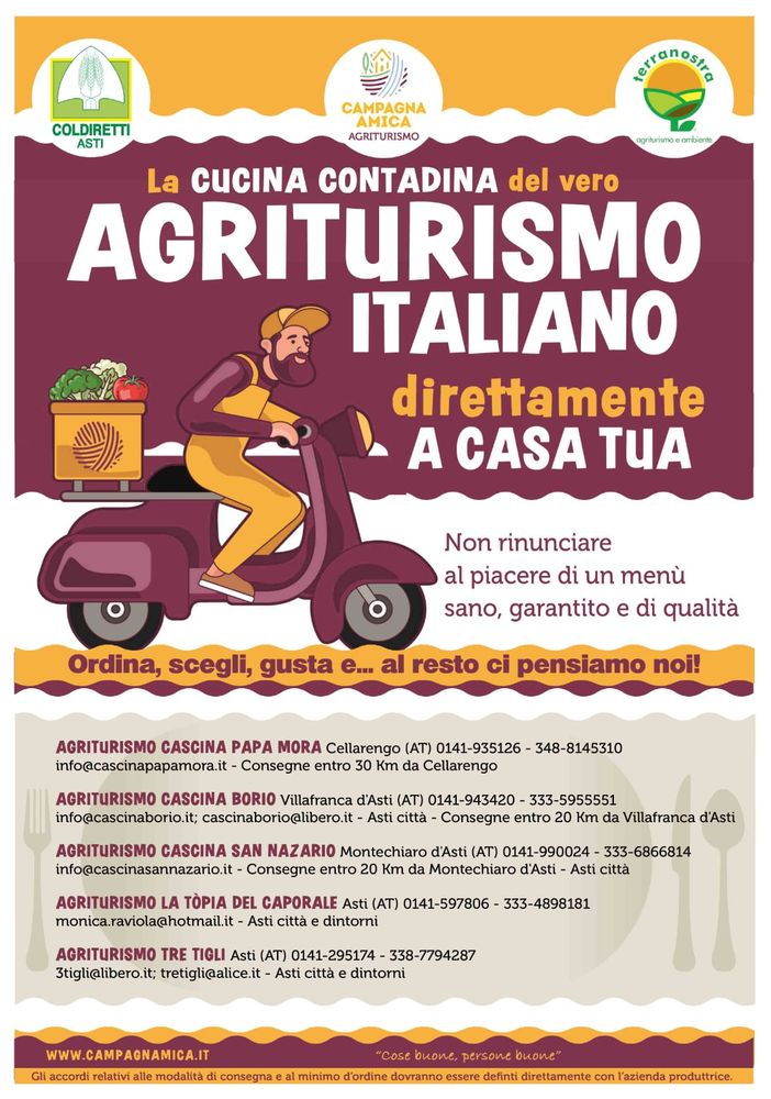 Emergenza coronavirus, ora anche gli agriturismi arrivano “direttamente a casa tua”