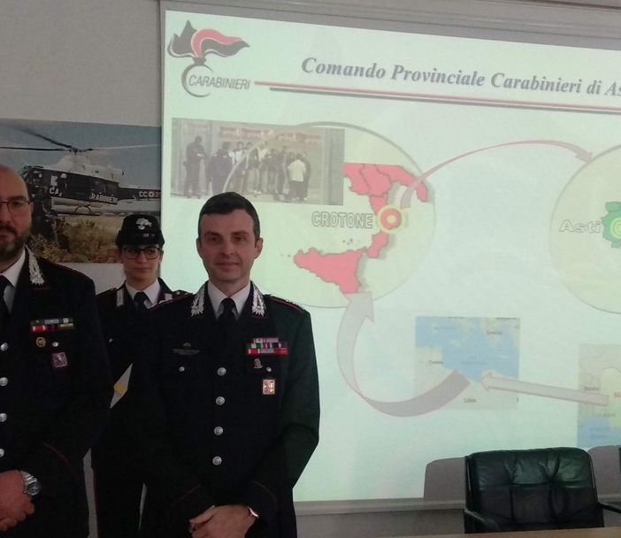 Il maggiore Repetto (a sinistra) e il tenente colonnello Breda ritratti a margine della conferenza stampa Il maggiore Repetto (a sinistra) e il tenente colonnello Breda ritratti a margine della conferenza stampa