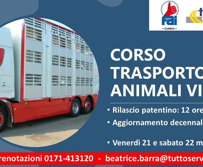 Iscriviti al corso “Conducenti trasporto animali vivi”