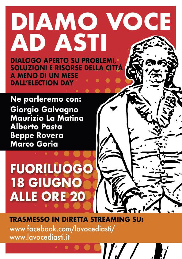 “Diamo voce alla Città” in diretta dal FuoriLuogo Asti