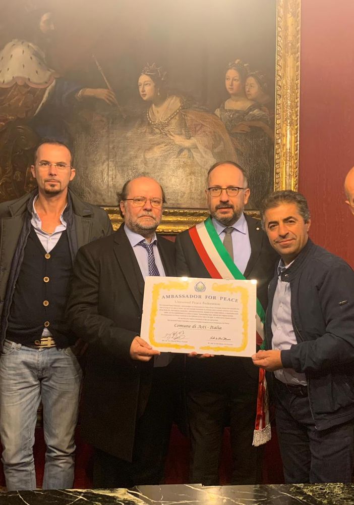 Assegnato alla Città di Asti il titolo di “Ambassador for Peace”
