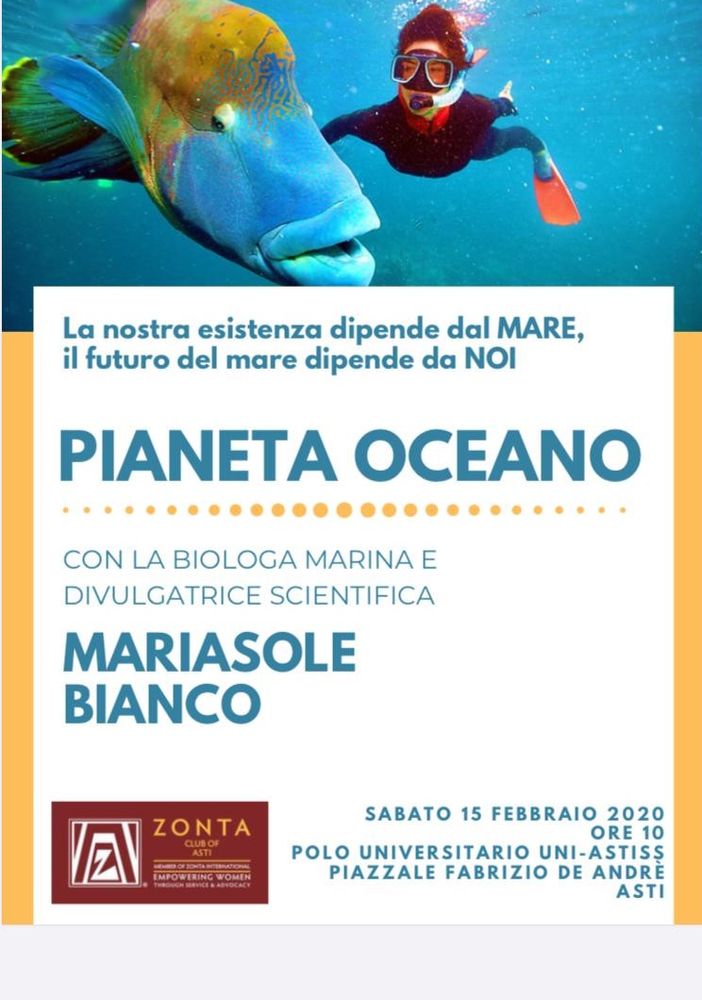 L’università di Asti ospiterà una conferenza divulgativa sull’importanza dell’ecosistema marino