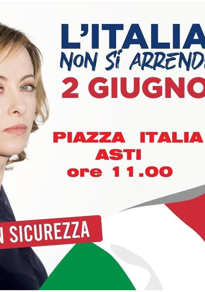 Anche Fratelli d’Italia scenderà in piazza per un 2 giugno di protesta