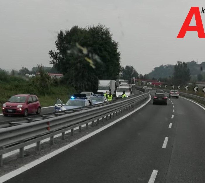 Incidente sulla A33. Tamponamento all'altezza di San Marzanotto. Un ferito
