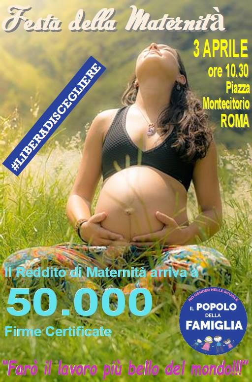 Festa della maternità, oggi a piazza Montecitorio