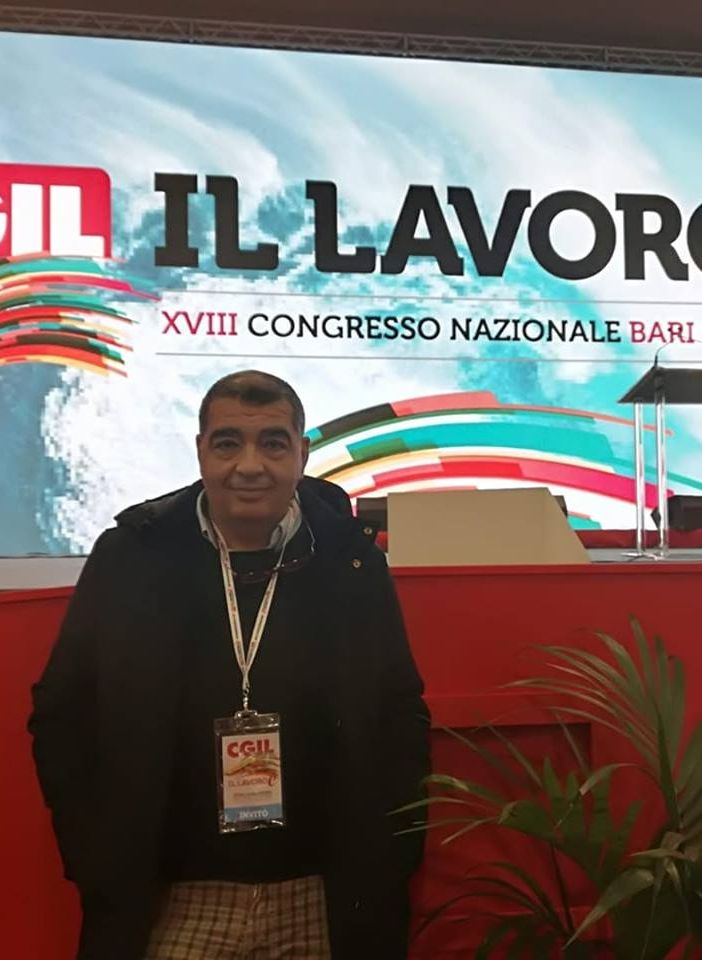 Il Segretario Provinciale FILCAMS Mario Galati (foto tratta dal suo profilo Facebook)
