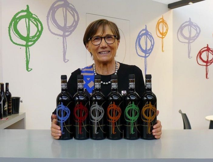 Mariuccia Borio con il Passum edizione 40 vendemmie