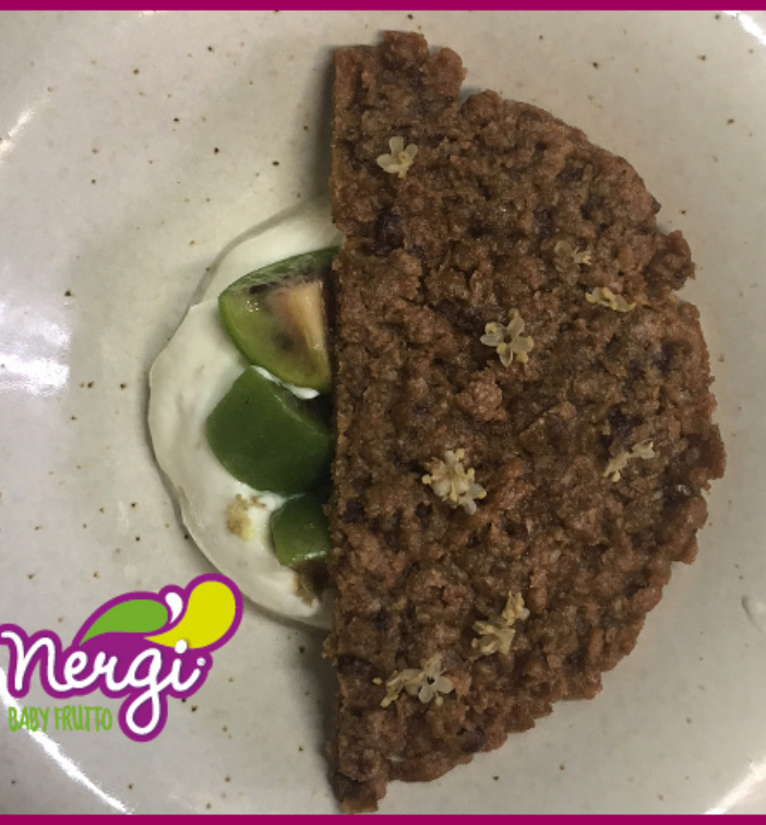 Mercoledì Veg: Nergi, panna acida e cialda al muscovado