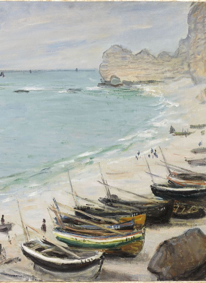 Claude Monet - Bateaux sur la plage à l'Etretat