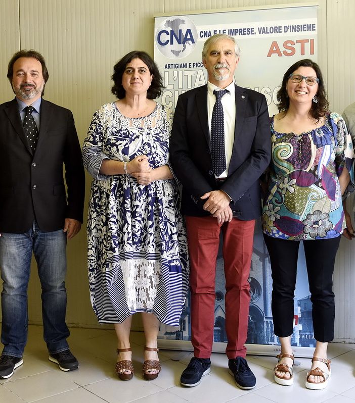 Nella foto, da sinistra: Roberto Mallamace, Fabiano Baù, Stefania Gagliano, Ermanno Laner, Lia Merlone, Valter Massocco