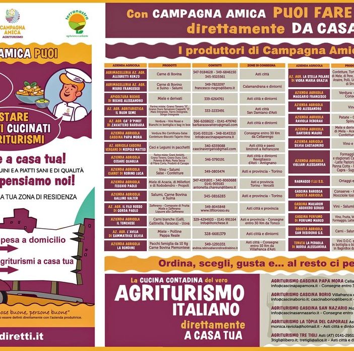 Pasqua e pasquetta a casa con i prodotti di Campagna Amica Coldiretti Asti