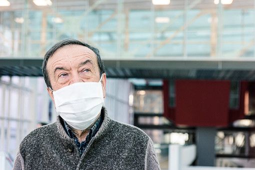 Giovanni Monchiero al covid hospital di Verduno (Ph Barbara Guazzone)
