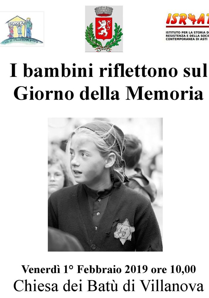 I bambini delle scuole di Villanova d'Asti riflettono sul Giorno della Memoria