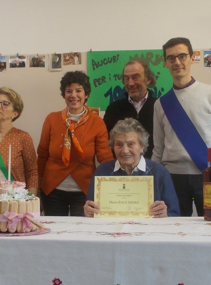 Festa a Cocconato per i cent’anni della signora Maria Bauchiero