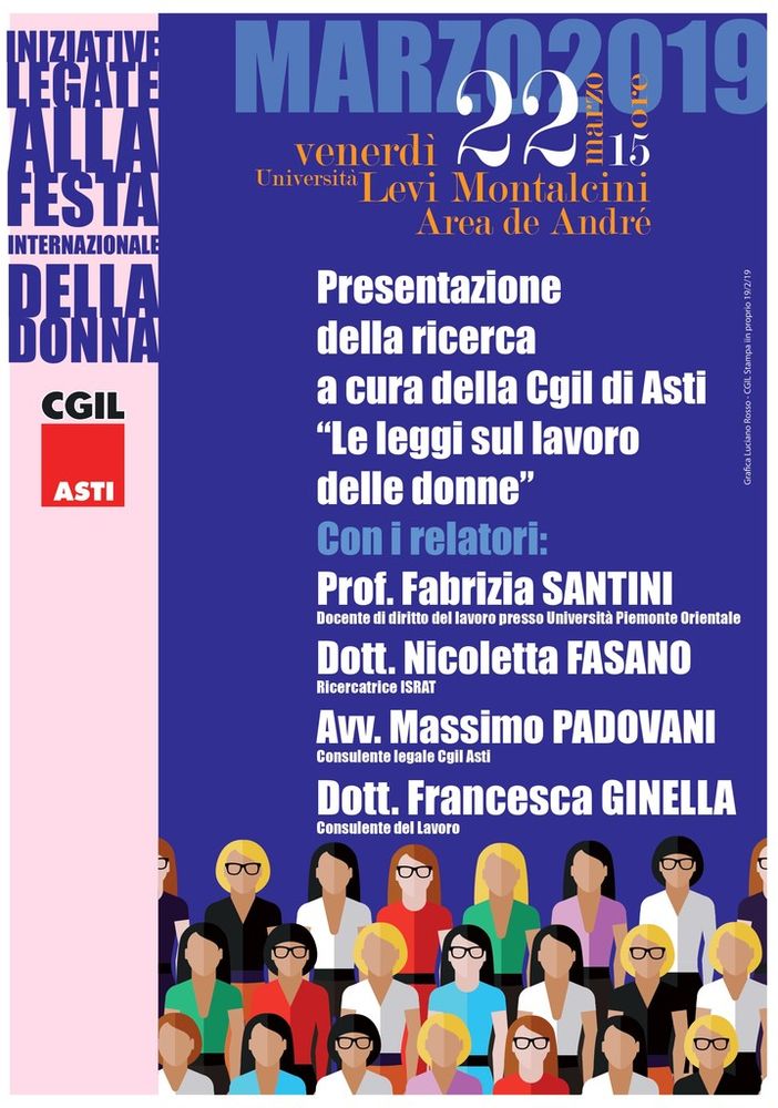 Presentazione in Università per la ricerca “Le leggi sul lavoro delle donne”