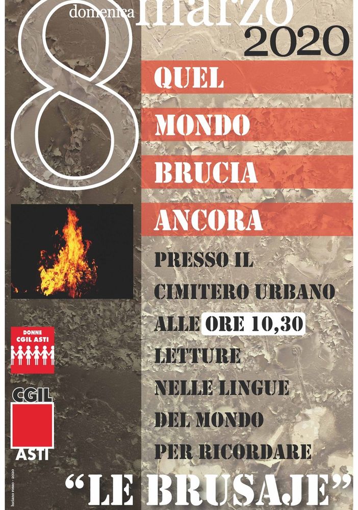 La paura del coronavirus non ferma la commemorazione delle Brusaji
