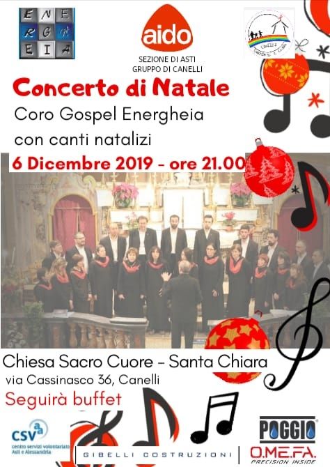Canelli, questa sera si svolgerà il concerto di Natale dell’AIDO