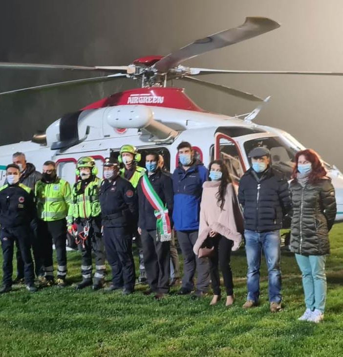 Inaugurata a Castelnuovo Belbo, la pista per l'elisoccorso notturno [VIDEO]