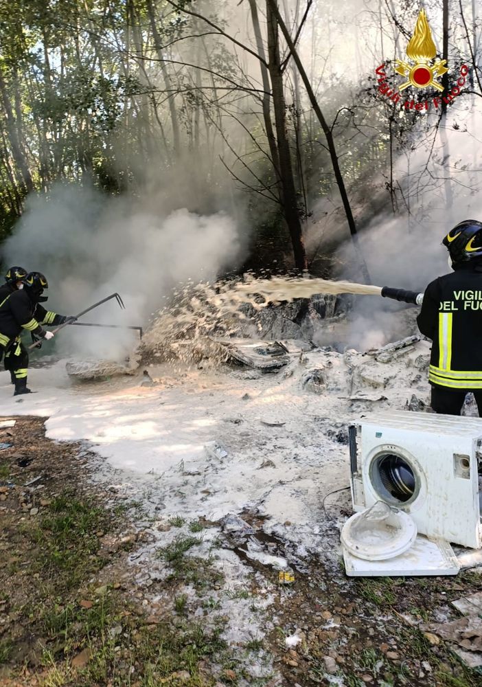 L'incendio immondizia di Quarto