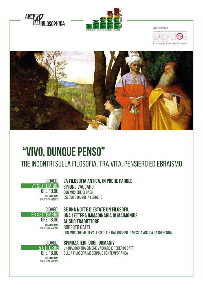 La locandina degli incontri in programma