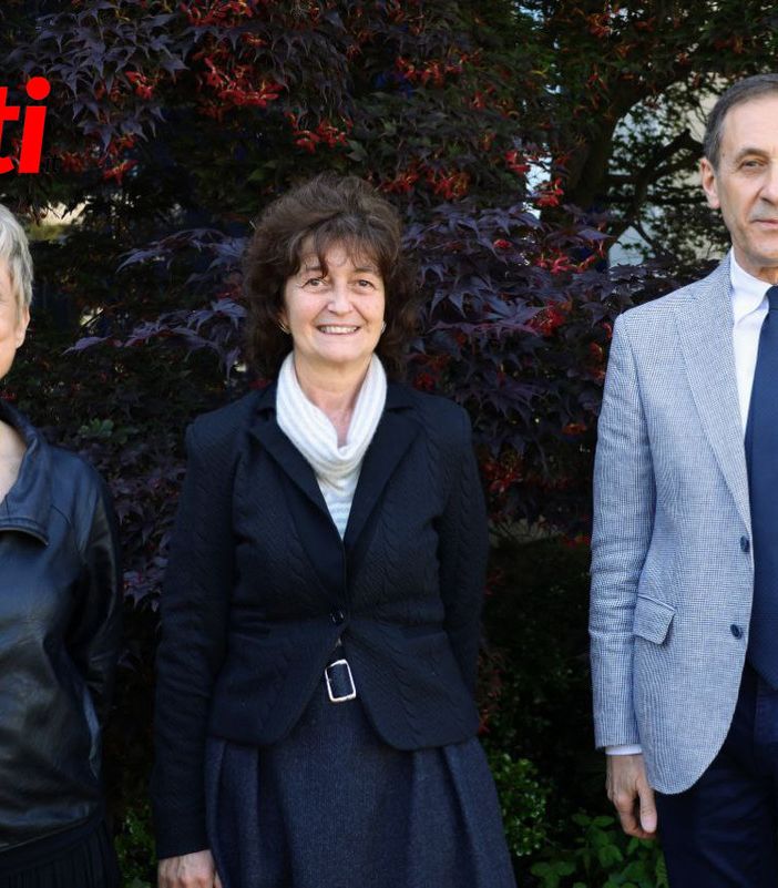 Il dg Arena con la direttrice sanitaria Tiziana Ferraris e quella amministrativa Alessandra Brusco (MerfePhoto)