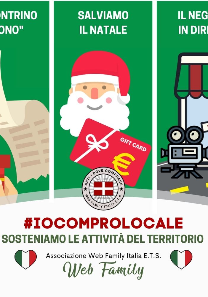 “Scegliere il commercio locale per salvare il Natale”. Iniziative della Web Family di Asti per sostenere le piccole attività