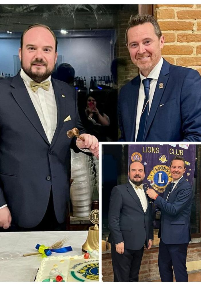 Passaggio di consegne, per il Lions Club Alfieri, tra Paolo Perucca e Fabrizio Loretto