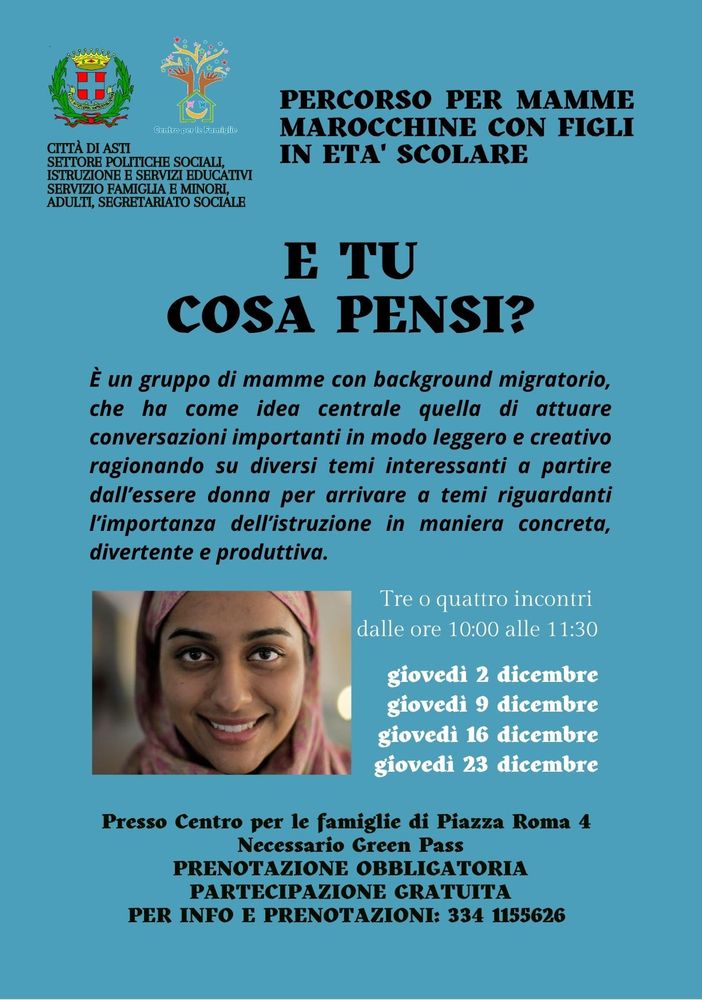 La locandina dell'iniziativa &quot;E tu cosa pensi?&quot;