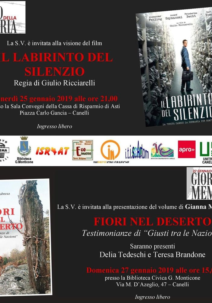 La locandina delle iniziative