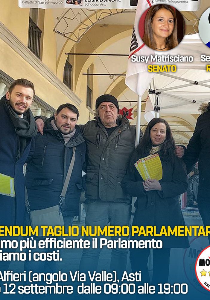 Il Gruppo Consigliare M5S prende le distanze dall’On. Romano e ribadisce il Sì al referendum