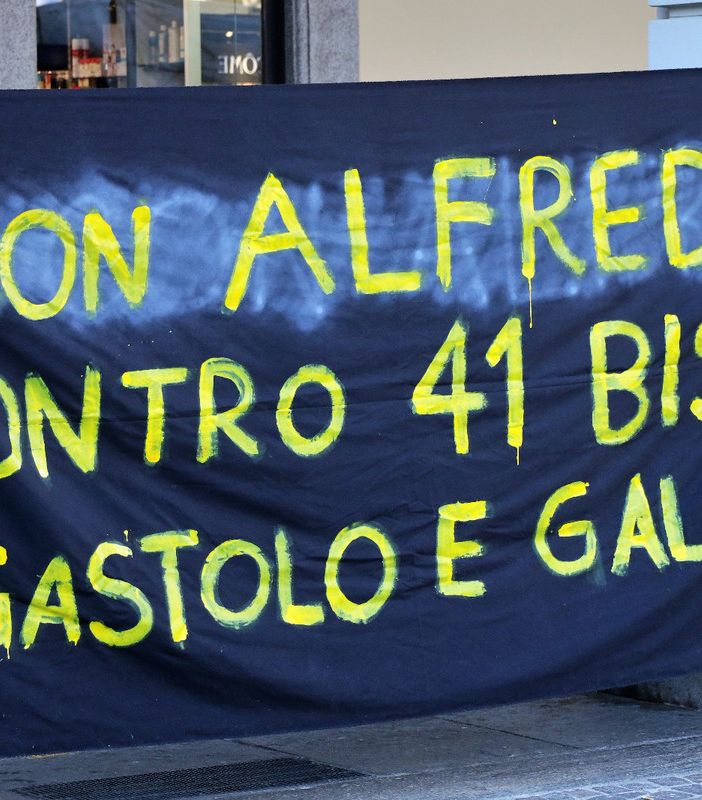Una foto di una precedente manifestazione in favore di Alfredo Cospito (merfephoto)