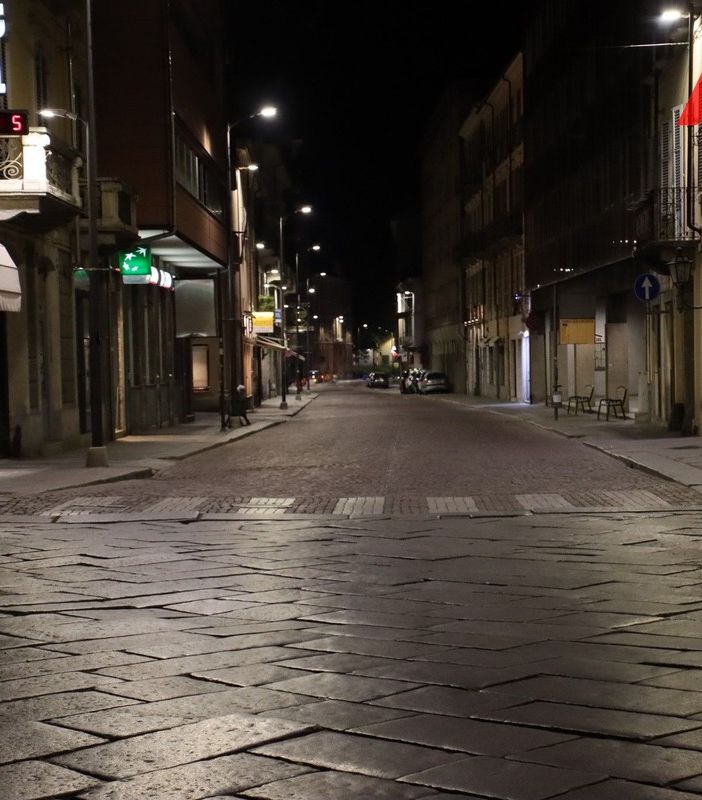 Asti, corso Alfieri. Lockdown