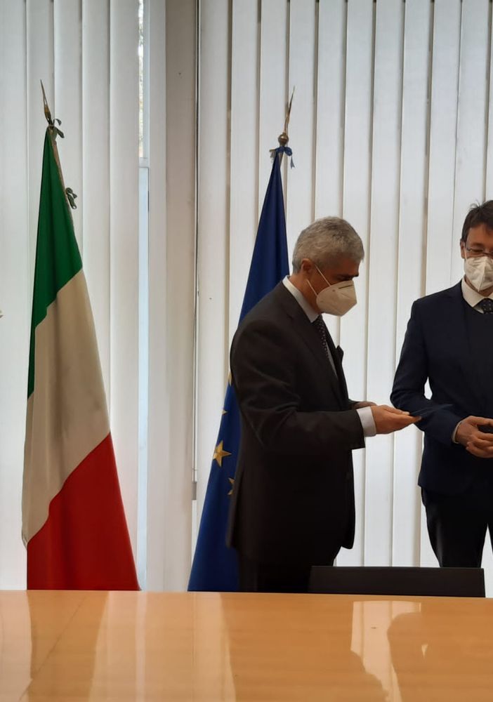Il prefetto di Asti, Terribile ha salutato il commissario dell'Asl At, Giovanni Messori Ioli alla scadenza del suo incarico
