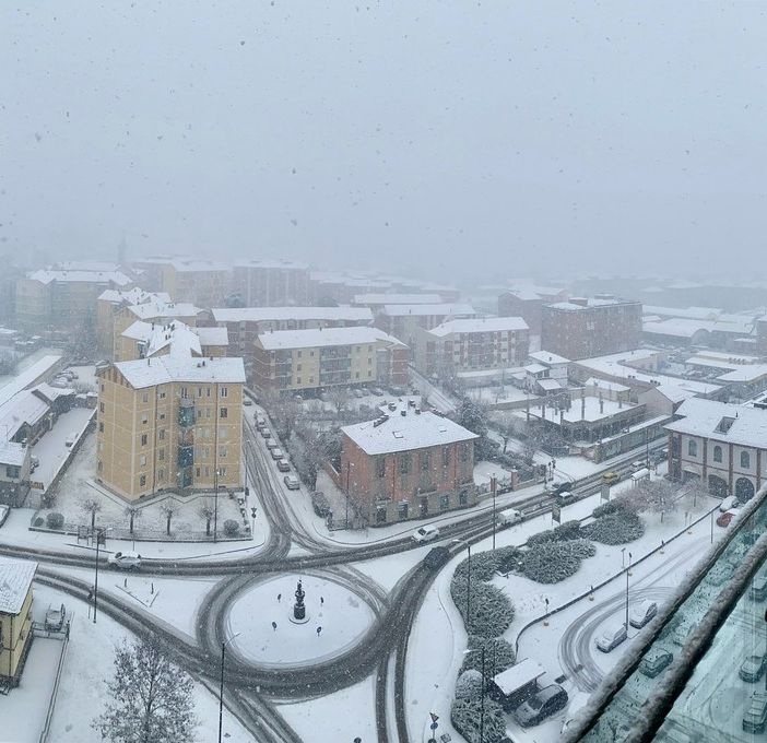 La foto di un nostro lettore della prima nevicata