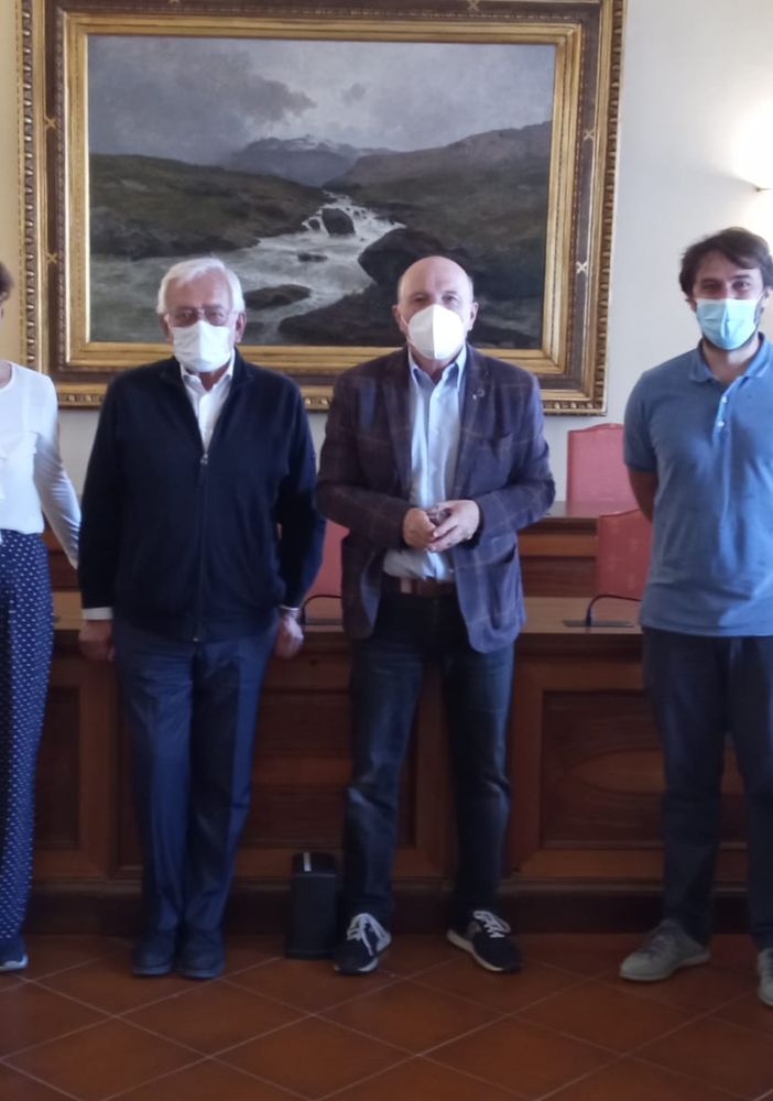 L'assessore Quaglia e il sindaco Nosenzo con Bielli e Masoero del Lions