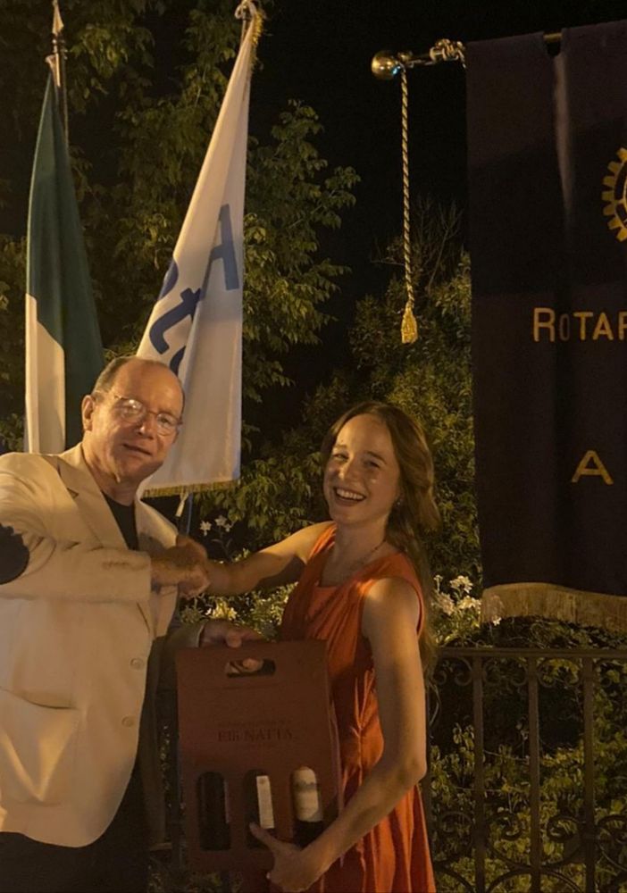 La Occhionero con Luigi Florio, presidente del Rotary Club Asti