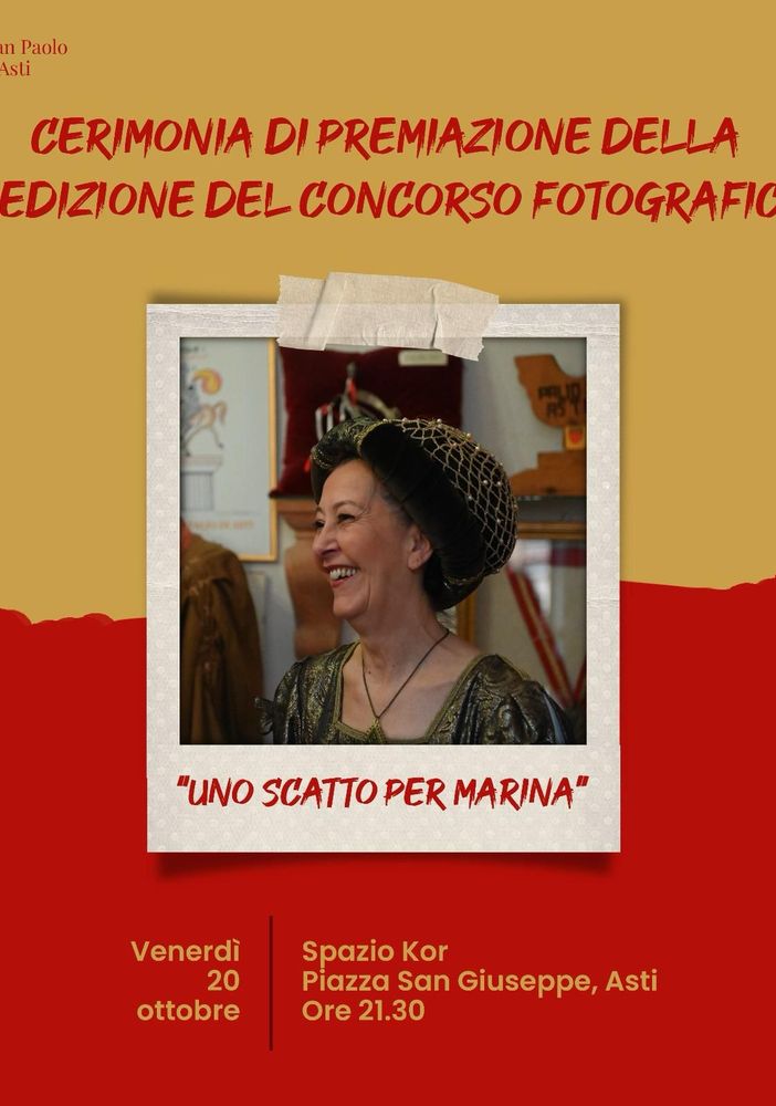 Venerdì la cerimonia di premiazione del concorso &quot;Uno scatto per Marina&quot;