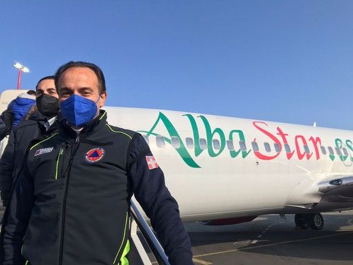 Il presidente Cirio in partenza con il volo che recupererà altri 6 bambini ucraini malati di tumore