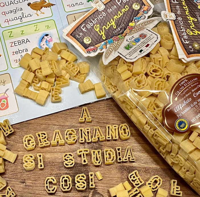 Nasce a Gragnano il primo alfabeto completo della pasta IGP