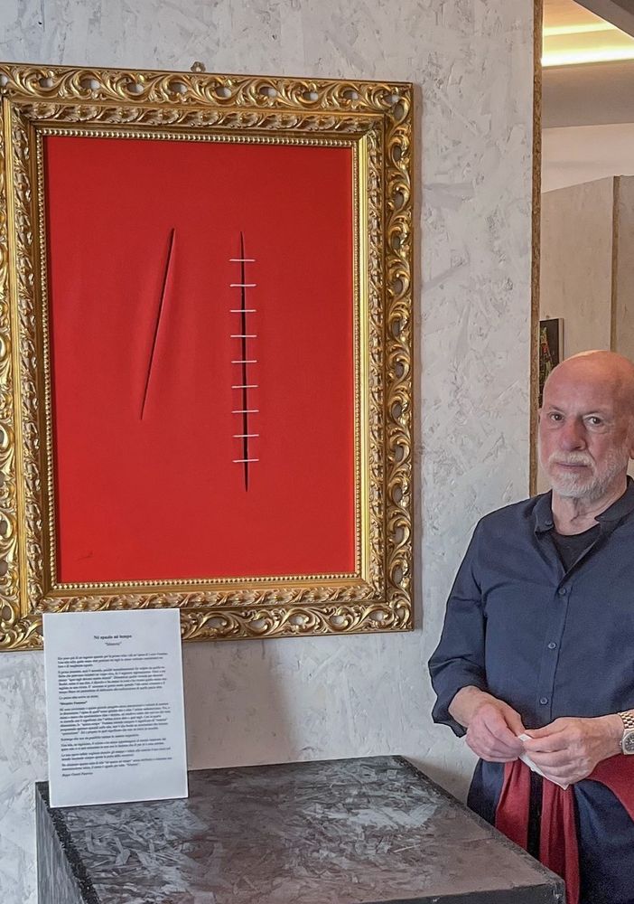 Scrittore e artista nicese rende omaggio alle opere di Lucio Fontana