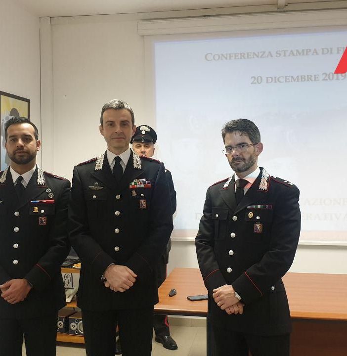 Il 2019 dei Carabinieri è stato contrassegnato da furti in calo e più attenzione per il territorio, in controtendenza le truffe