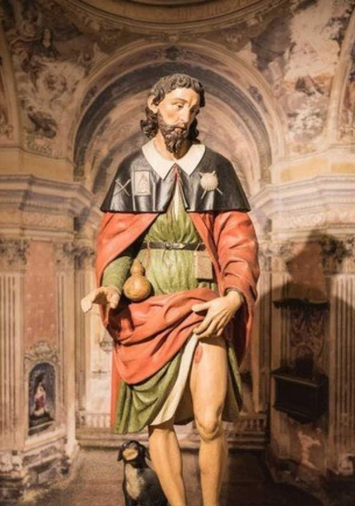 San Rocco rappresentato da Bartolomeno Enaten per la chiesa astigiana a lui dedicata