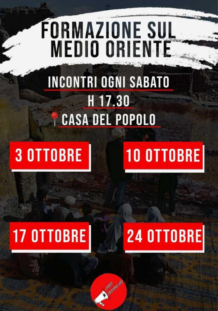 Il collettivo “Terzo Intermezzo” organizza quattro sessioni per discutere le radici della questione mediorientale