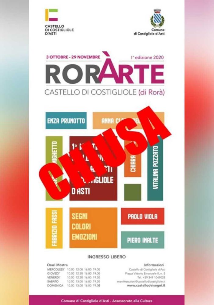 Misure anti Covid: Costigliole d’Asti chiude il castello fino a data da destinarsi