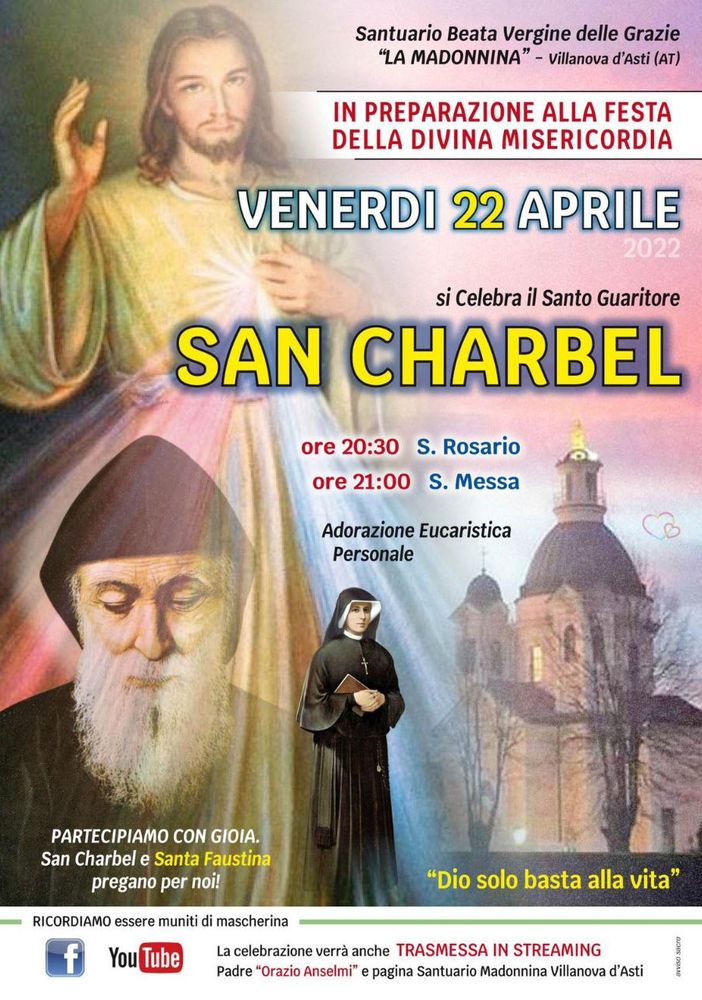 La locandina delle celebrazioni religiose