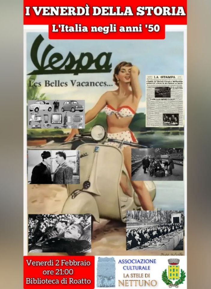 Gli anni '50 al centro di un incontro dei &quot;Venerdì della Storia&quot;