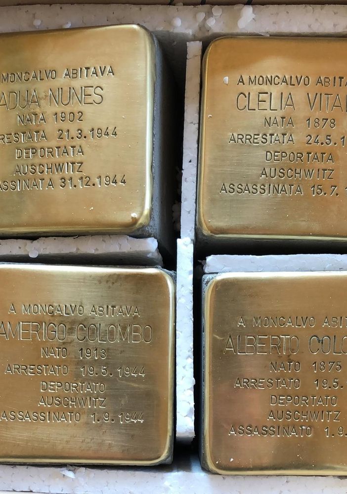 Quattro pietre di Inciampo a Moncalvo per la Giornata della Memoria