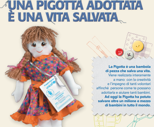 Tornano anche quest'anno le 'Pigotte Sospese' dell'Unicef di Asti